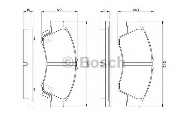 BOSCH 0986461126 Комплект гальмівних колодок, дискове гальмо