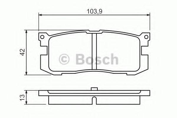 BOSCH 0986461138 Комплект гальмівних колодок, дискове гальмо