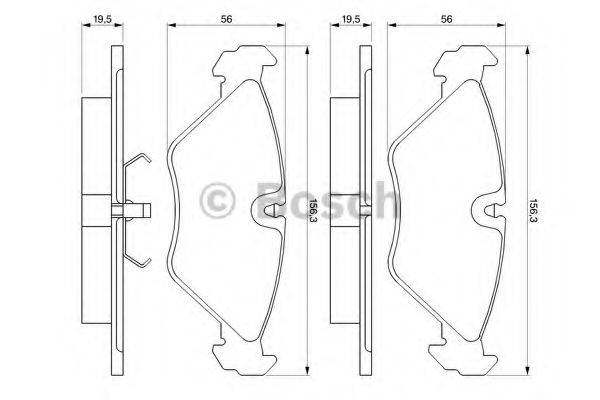 BOSCH 0986461766 Комплект гальмівних колодок, дискове гальмо