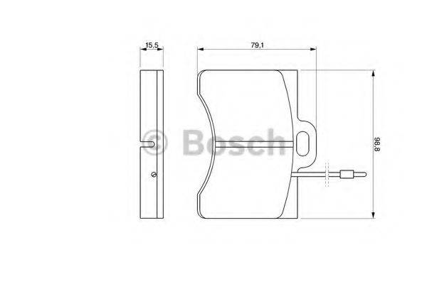 BOSCH 0986463561 Комплект гальмівних колодок, дискове гальмо