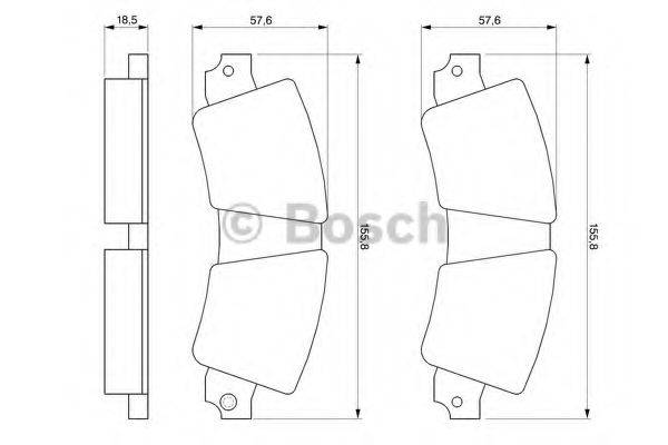 BOSCH 0986464421 Комплект гальмівних колодок, дискове гальмо