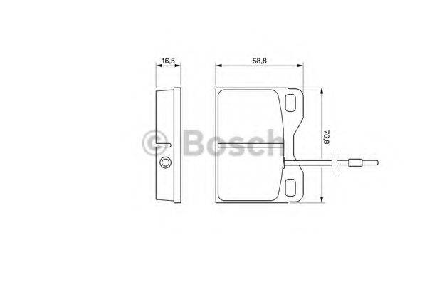 BOSCH 0986468661 Комплект гальмівних колодок, дискове гальмо