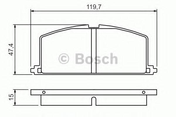 BOSCH 0986468701 Комплект гальмівних колодок, дискове гальмо