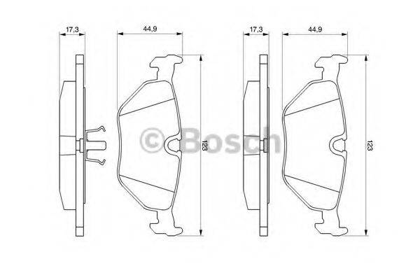 BOSCH 0986469960 Комплект гальмівних колодок, дискове гальмо