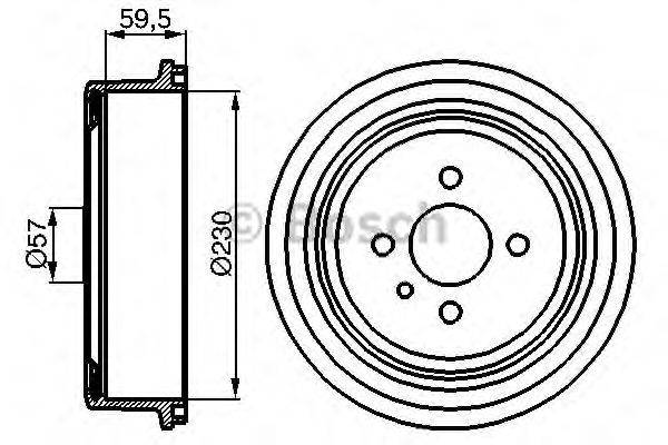 BOSCH 0986477022 Гальмівний барабан