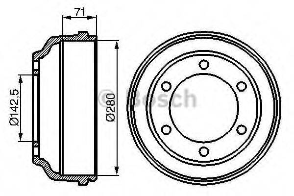 BOSCH 0986477047 Гальмівний барабан