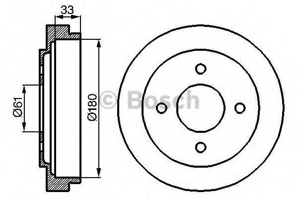 BOSCH 0986477069 Гальмівний барабан