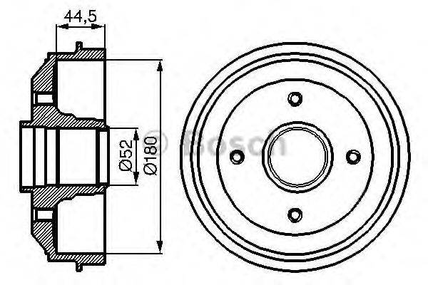 BOSCH 0986477070 Гальмівний барабан