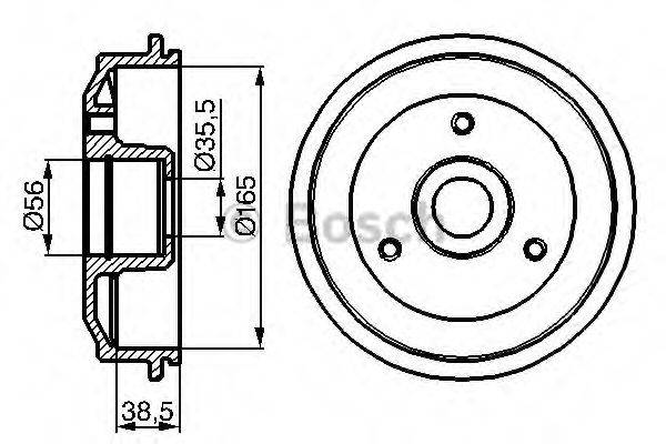 BOSCH 0986477118 Гальмівний барабан