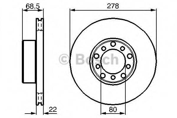 BOSCH 0986478061 гальмівний диск