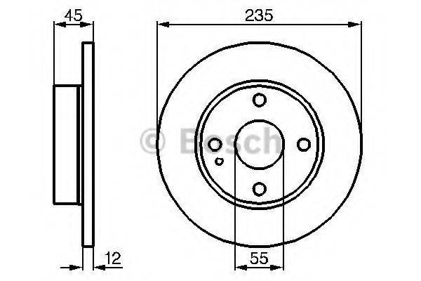 BOSCH 0986478252 гальмівний диск