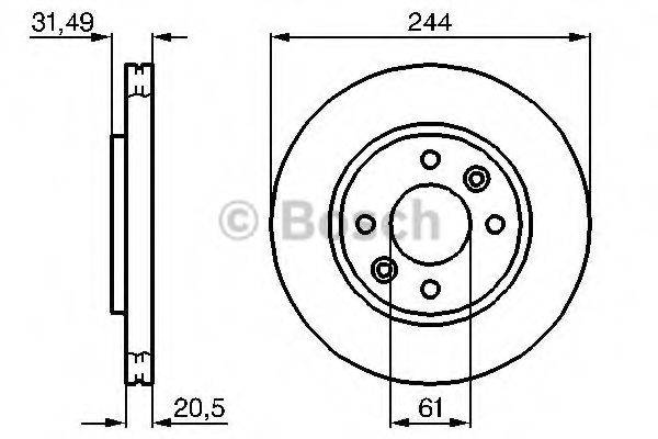 BOSCH 0986478278 гальмівний диск