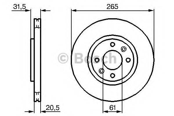 BOSCH 0986478279 гальмівний диск