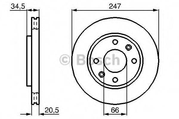 BOSCH 0986479B32 гальмівний диск