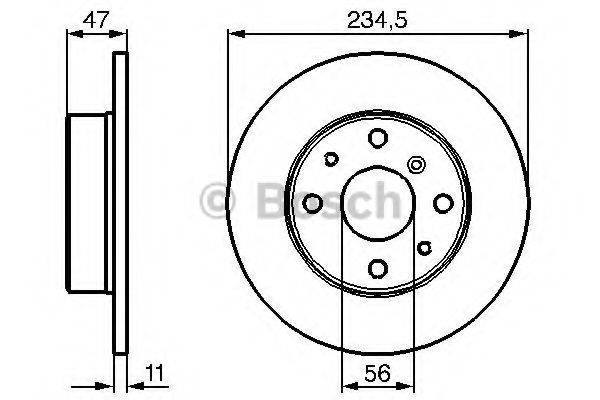 BOSCH 0986478500 гальмівний диск