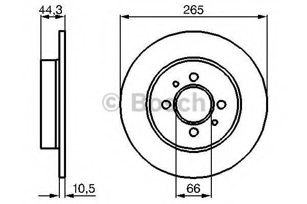 BOSCH 0986478611 гальмівний диск