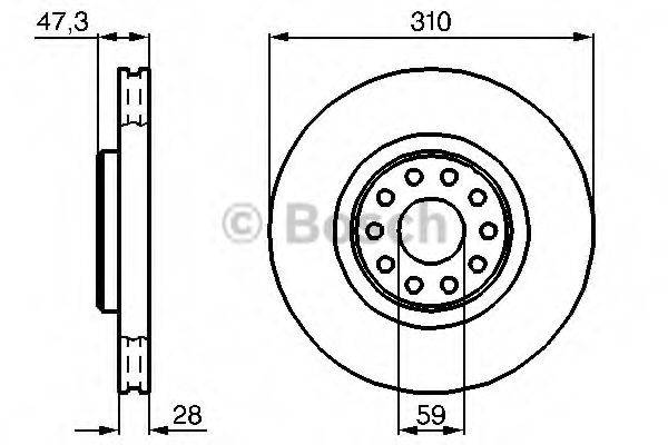 BOSCH 0986478669 гальмівний диск