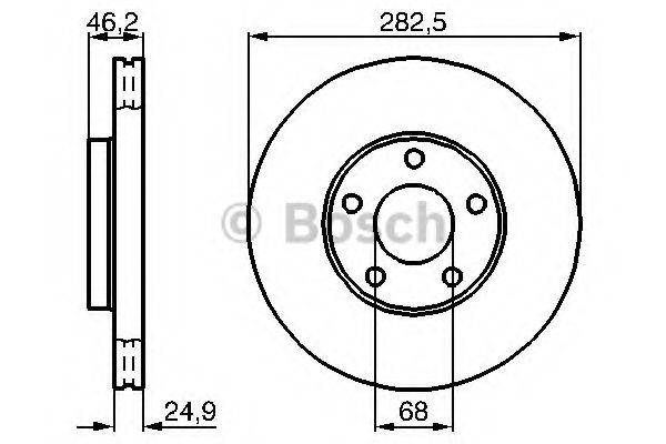 BOSCH 0986479C81 гальмівний диск