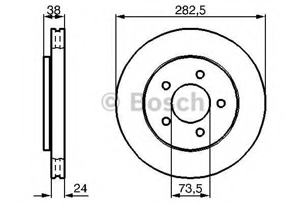 BOSCH 0986478983 гальмівний диск