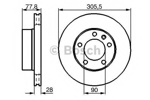 BOSCH 0986479B59 гальмівний диск