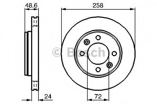 BOSCH 0986479008 гальмівний диск