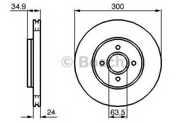 BOSCH 0986479048 гальмівний диск