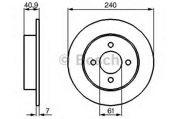 BOSCH 0986479104 гальмівний диск