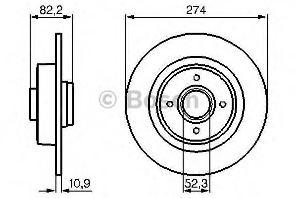 BOSCH 0986479108 гальмівний диск