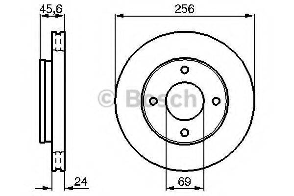 BOSCH 0986479B83 гальмівний диск