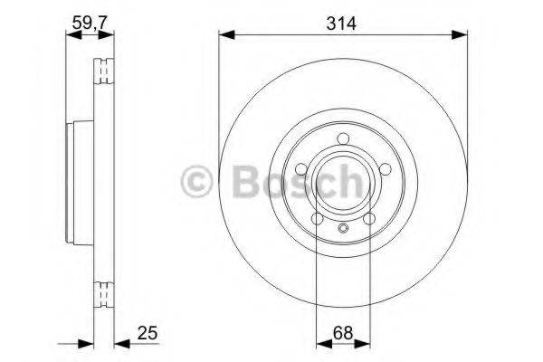 BOSCH 0986479C70 гальмівний диск