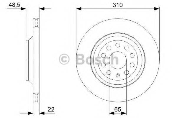 BOSCH 0986479303 гальмівний диск