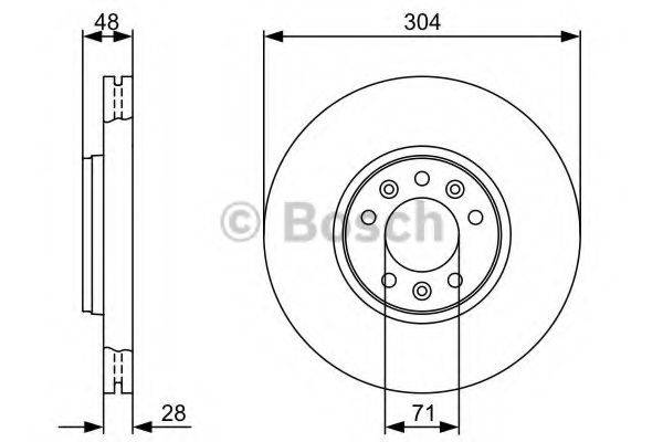 BOSCH 0986479C53 гальмівний диск