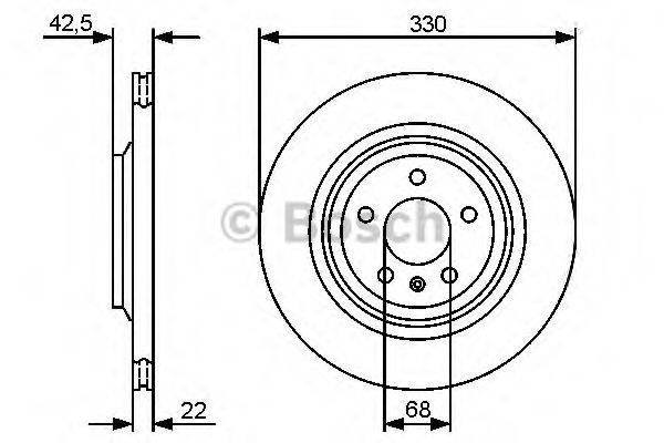 BOSCH 0986479457 гальмівний диск