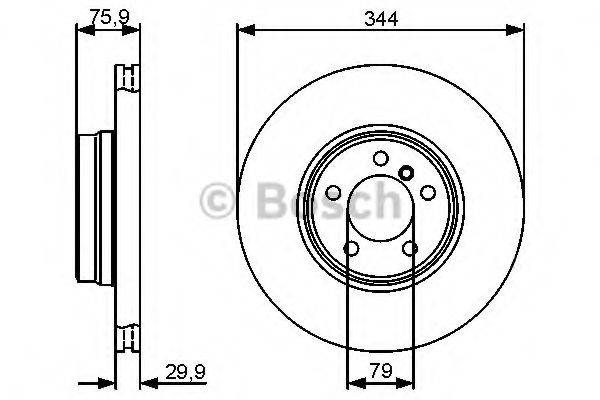 BOSCH 0986479475 гальмівний диск