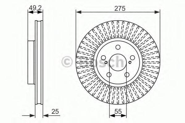 BOSCH 0986479619 гальмівний диск