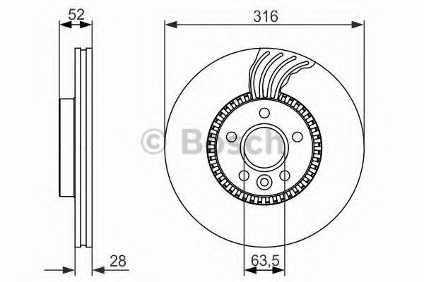 BOSCH 0986479C19 гальмівний диск