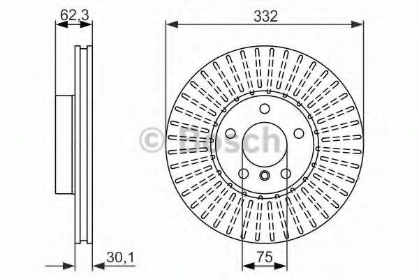 BOSCH 0986479624 гальмівний диск