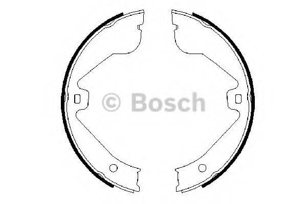 BOSCH 0986487705 Комплект гальмівних колодок, стоянкова гальмівна система