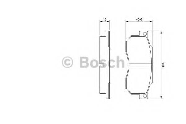 BOSCH 0986490050 Комплект гальмівних колодок, дискове гальмо