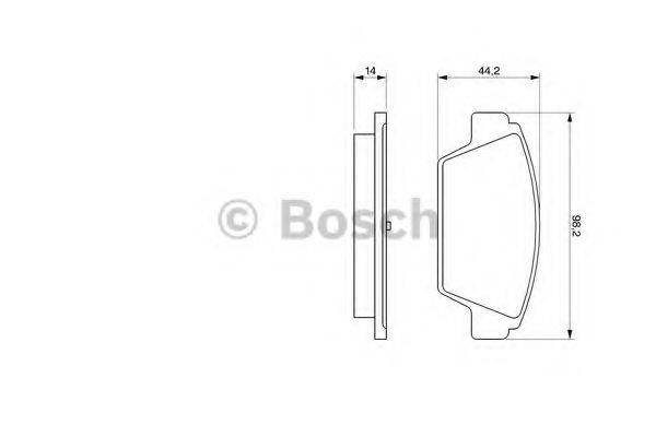 BOSCH 0986491250 Комплект гальмівних колодок, дискове гальмо