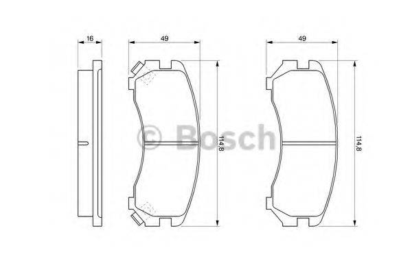 BOSCH 0986493450 Комплект гальмівних колодок, дискове гальмо