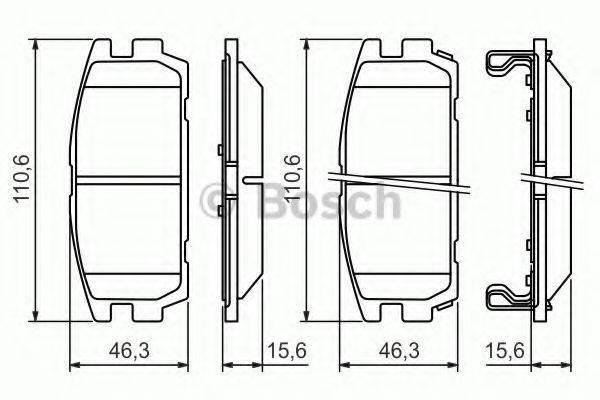 BOSCH 0986494137 Комплект гальмівних колодок, дискове гальмо