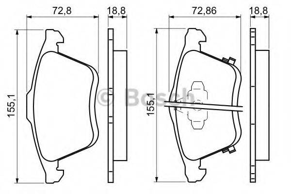 BOSCH 0986494149 Комплект гальмівних колодок, дискове гальмо