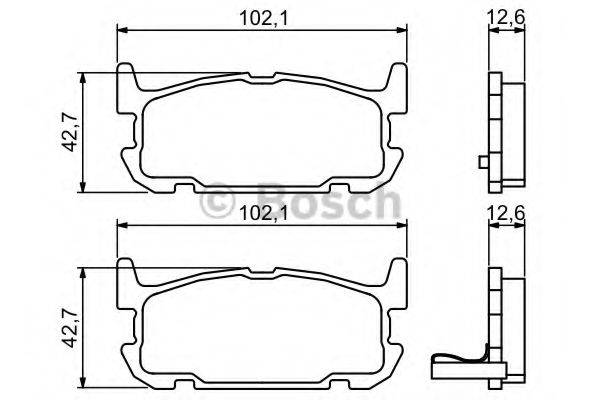 BOSCH 0986494226 Комплект гальмівних колодок, дискове гальмо