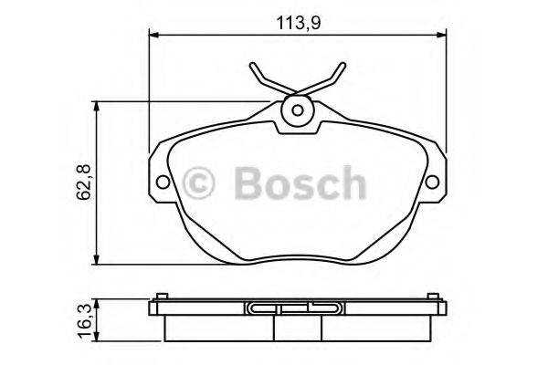 BOSCH 0986494243 Комплект гальмівних колодок, дискове гальмо