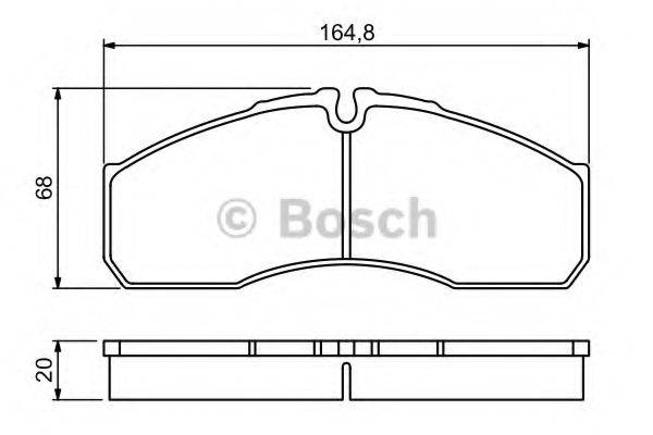 BOSCH 0986494266 Комплект гальмівних колодок, дискове гальмо