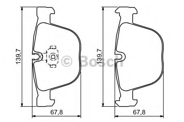 BOSCH 0986494325 Комплект гальмівних колодок, дискове гальмо