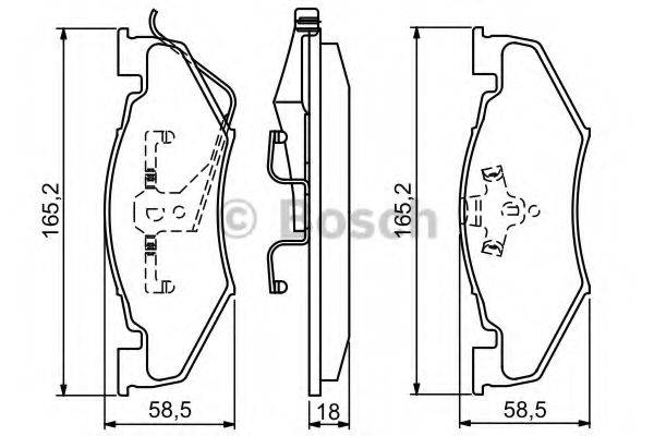 BOSCH 0986494336 Комплект гальмівних колодок, дискове гальмо