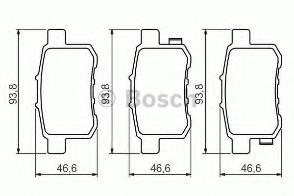 BOSCH 0986494338 Комплект гальмівних колодок, дискове гальмо