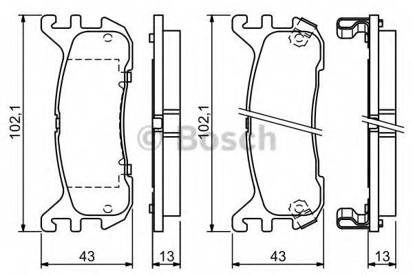 BOSCH 0986494341 Комплект гальмівних колодок, дискове гальмо